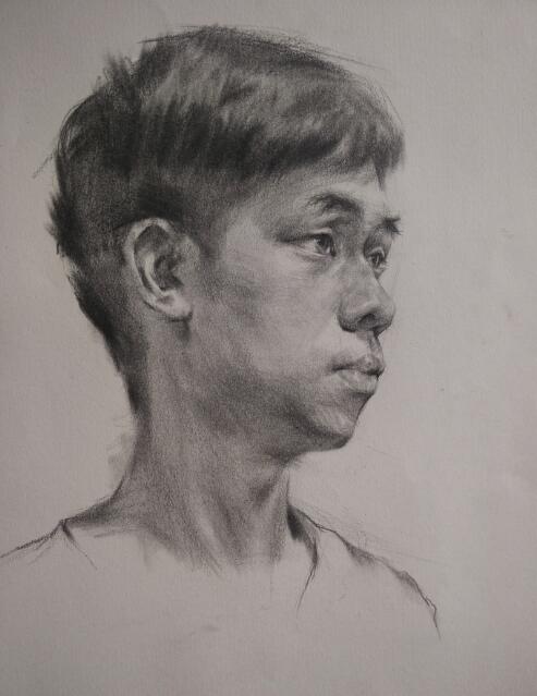 开封凡高画室教您一步一步画素描头像