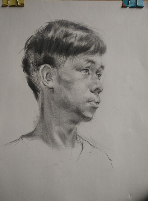 开封凡高画室教您一步一步画素描头像
