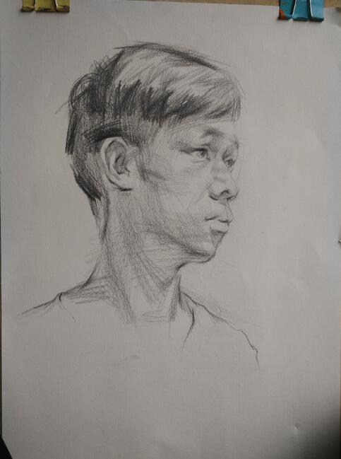 开封凡高画室教您一步一步画素描头像